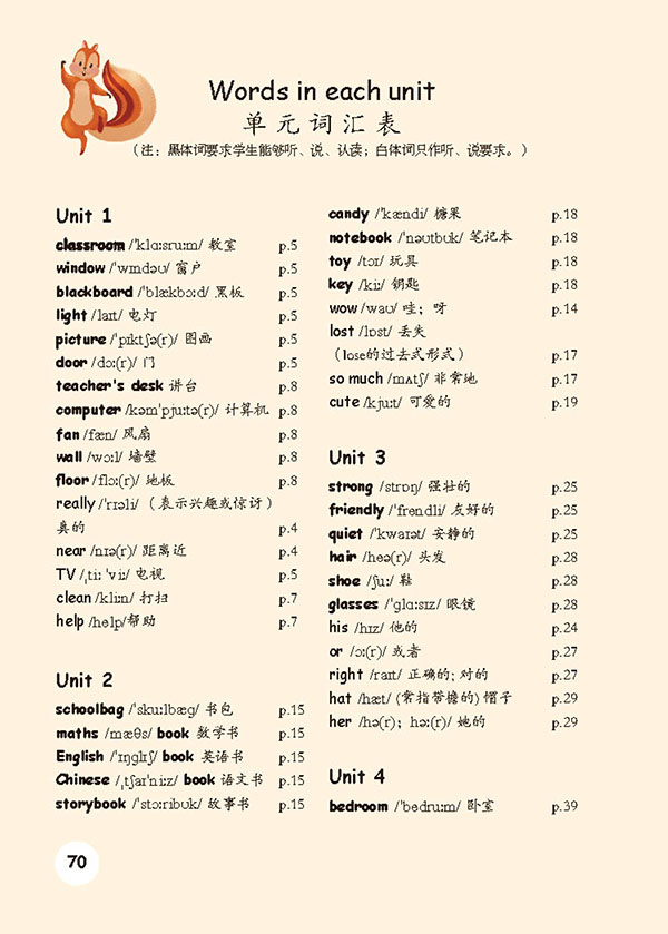 人教版(pep)英语四年级上册电子课本教材